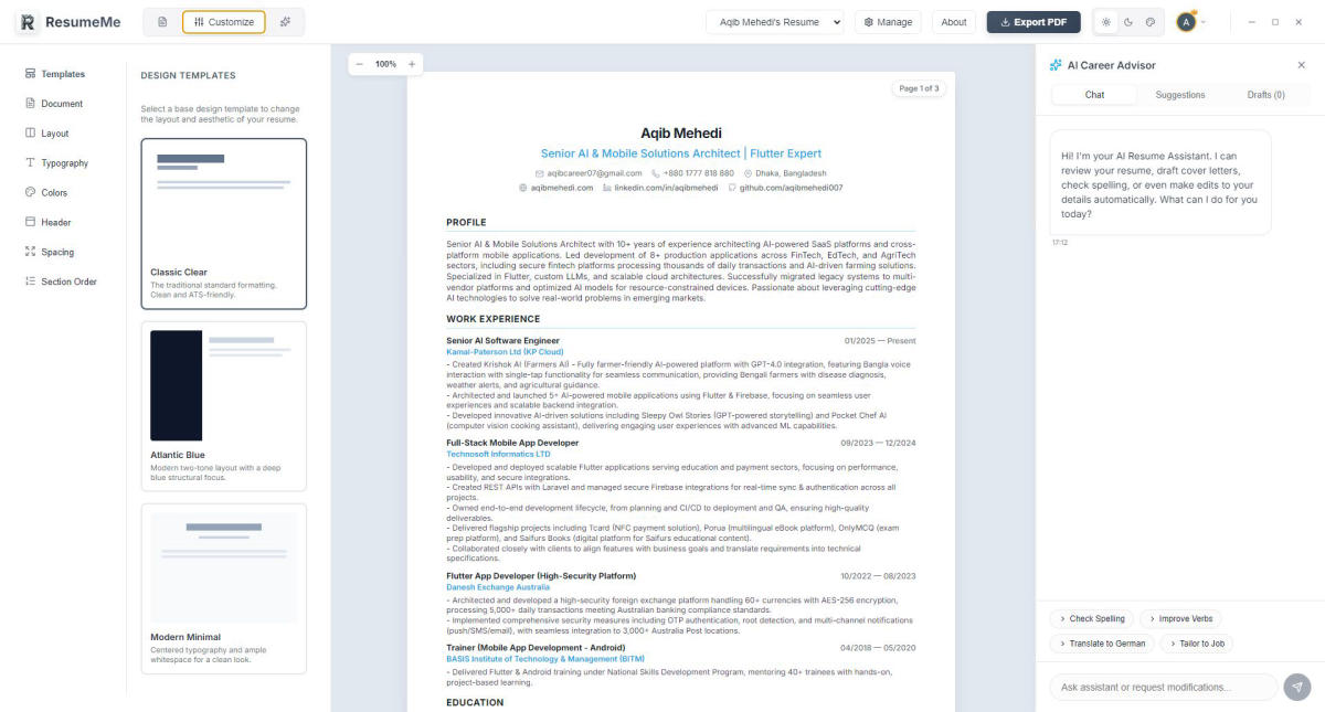 PDF and DOCX Import & Parsing Interface