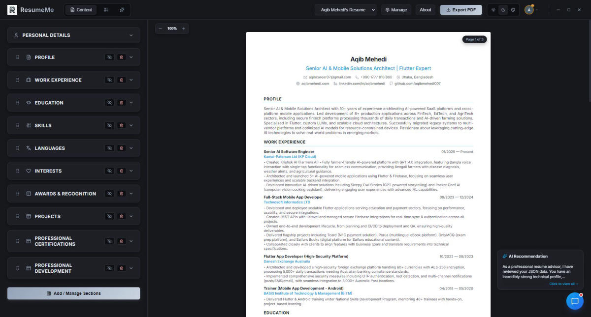 Manage Multiple Resume Variations